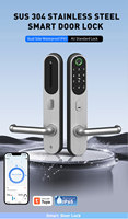 Cerradura Inteligente WiFi Sinovo Tuya de Acero Inoxidable, Resistente al Agua, para Exteriores, con Clasificación Contra Incendios, Multipunto, para Puertas de Madera/Aluminio