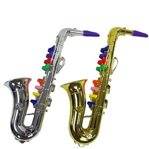 Saxophone en plastique à huit tons pour enfants, jouet musical d'éveil, trompette avec finition électrolytique, vente en gros - Product Image 1