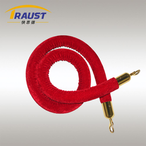 Traust-Cuerda de terciopelo para alfombra, roja, <span class=keywords><strong>Rosa</strong></span>, Verde y negra, para control de multitudes, barandilla para cola, poste de poste - Product Image 4