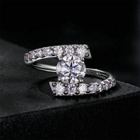 Youchuang must-have bijoux fins bling design anneau délicat doigt 925 promesse de mariage en argent sterling 1ct moissanite femmes anneaux