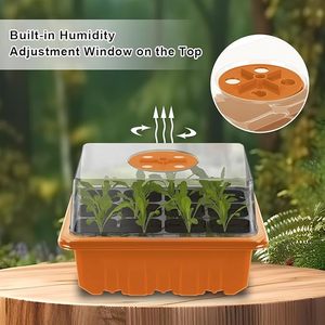 Bandeja de Germinación de Semillas, Paquete de 6, 72 Celdas, Kit de Cultivo de Plantas con Ventilación de Humedad Ajustable para Mini Invernadero y Germinación en Jardín - Product Image 2