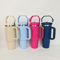 Bec amovible chaud sans BPA 14oz 20oz 30oz gobelet de voyage 30oz ProTour gobelet en paille à rabat détachable étanche avec couvercle à poignée