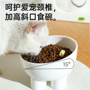 Distributeur d'eau et de nourriture multifonctionnel pour chat avec bec incliné pour éviter le basculement (vente en gros) - Product Image 3