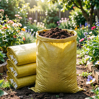 Sacs tissés jaunes robustes pour melons – Sac de transport durable pour produits agricoles