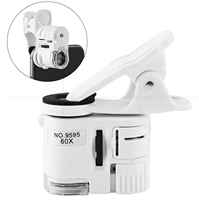 Clip-on LED Digital Magnifier with 60x Magnification Money Detector Function for Mobile Phones 9595W High-Definition