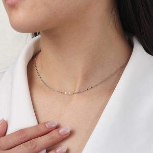 SC87 1.5mm larghezza piccola catena infinita 925 in argento Sterling catena accessori collana catena - Product Image 5