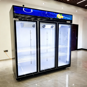 Congélateur vertical commercial 1100L à 3 portes, vitrine réfrigérée pour supermarché, vente chaude - Product Image 1