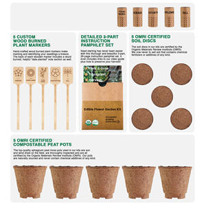 Kit de fleurs comestibles de luxe, Kit de culture de plantes de tournesol, support de <span class=keywords><strong>Pot</strong></span> de fleur pour la maison et le jardin - Product Image 2