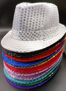 Western Bling Dance <b>Hats</b> Shining Sequin Led Flashing Fedora <b>Hat</b> With Gold Sequins <b>for</b> Man Women Kid - Product Image 2