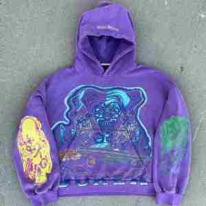 Sudadera de algodón 100% de peso pesado para hombre personalizada, jersey de gran tamaño, ropa de calle, sudadera con bordado 3D para invierno - Product Image 1