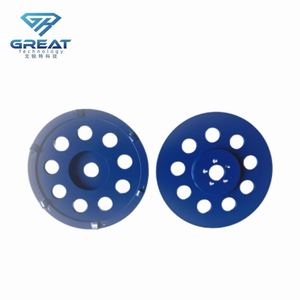 Plaque de meulage PCD de 5 pouces (125 mm) avec segments PCD ronds 6*1/4, outil de meulage de béton abrasif diamanté pour sols époxy, compatible avec les machines <span class=keywords><strong>Hilti</strong></span> - Product Image 3