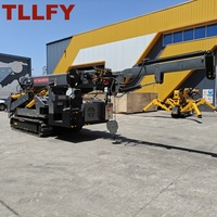 Nouvelle grue araignée de conception innovante pour l'exploitation minière, capacité de levage de 10 tonnes, hauteur de levage de 21 m, rotation à 360°, double moteur, personnalisable, marque TLLFY, garantie 1 an