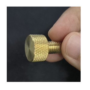 Bán Buôn Tùy Chỉnh CNC Quay Cán Brass Màu Sắc Tự Nhiên Có Knurled Ngón Tay Cái Vít Núm Đồng Tay Vít - Product Image 3