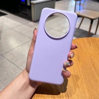 Housse de protection souple de couleur pure simple véritable étui de téléphone en silicone liquide