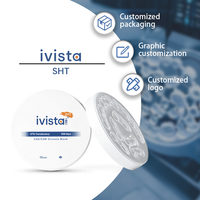 Bloque de Zirconia Dental IVISTA de Alta Resistencia, 47% Ultra Translúcido, SHT para la Fabricación de Restauraciones Dentales Precisas