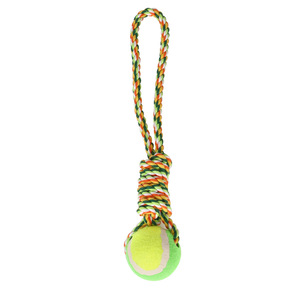 Aggressive Durable <b>Dog</b> Rope Toy Bite Resistant Tennis <b>Ball</b> Teething Playing Chew <b>Dog</b> Toys - Product Image 1