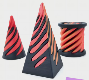 Juguete Antiestrés de Cono Espiral Impreso en 3D, Escultura de Pirámide <span class=keywords><strong>Imposible</strong></span> con Efecto de Passthrough, Juguete Fidget con Ilusión de Hilo en Vórtice - Product Image 4