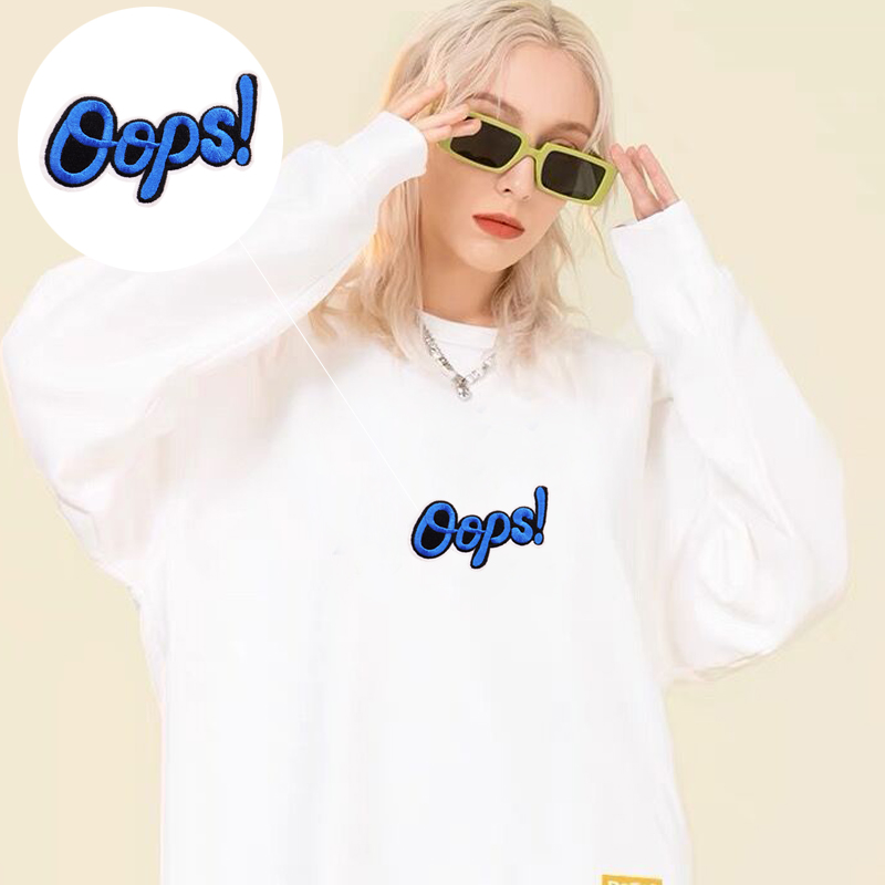 Товары для вышивки крестиком, мультяшная ручная швейная машина, синие художественные буквы, дизайнерские нашивки для одежды, джинсы, шляпы, нашивки для вышивки