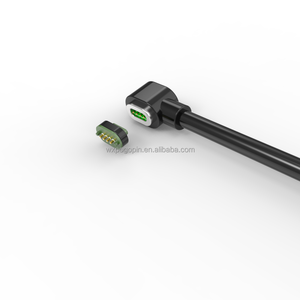 Nguồn nhà máy tùy chỉnh POGO pin4pin đường băng ai Kính từ dữ liệu cáp đường băng 4pin nối từ tính - Product Image 5