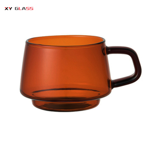 <span class=keywords><strong>Taza</strong></span> de Café Latte <span class=keywords><strong>Negra</strong></span> de Vidrio de Borosilicato Resistente al Calor, Hecha a Mano, Colorida, al por Mayor - Product Image 1