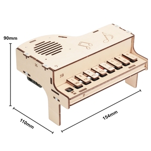 Kit de piano électronique en bois DIY OKYN-G5773, jouet éducatif STEM pour enfants, projets scientifiques - Product Image 2