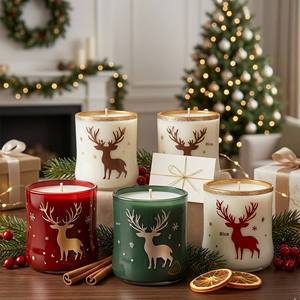 Handmade Christmas Elk Shaped Scented <b>Candle</b> Creative Winter Holiday Decor <b>Candle</b> Party Favor Gift - Product Image 1