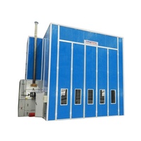 Cabine de peinture Shandong Longxiang avec chauffage diesel et éclairage LED pour bus et camions, dimensions extérieures 15m