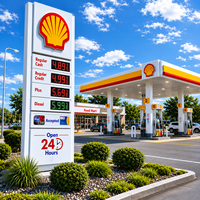 Panneau publicitaire LED personnalisé pour station-service extérieure, totem d'affichage des prix du carburant pour l'image de marque des stations-service