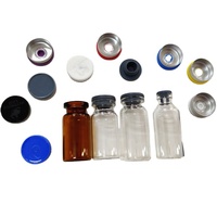 Flacon en verre transparent de 10 ml vide avec bouchons en caoutchouc et en aluminium