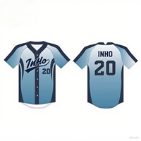 Maillot de baseball entièrement personnalisé avec logo d'équipe et numéro de joueur, vente en gros OEM ODM, sublimation respirante à séchage rapide