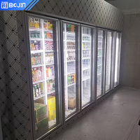 Chambre froide commerciale vitrée, congélateur et refroidisseur pour l'entreposage d'aliments surgelés et réfrigérés en hypermarché