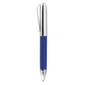 Penna a Sfera in Metallo con Cappuccio Cromato Blu, Strumento di Scrittura Classico - Product Image 2
