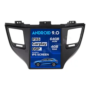 טסלה סגנון מסך 4 + 64 אנדרואיד 9.0 מולטימדיה לרכב עבור יונדאי טוסון 2015-2019 רכב GPS Navi אודיו רדיו סטריאו ראש יחידה