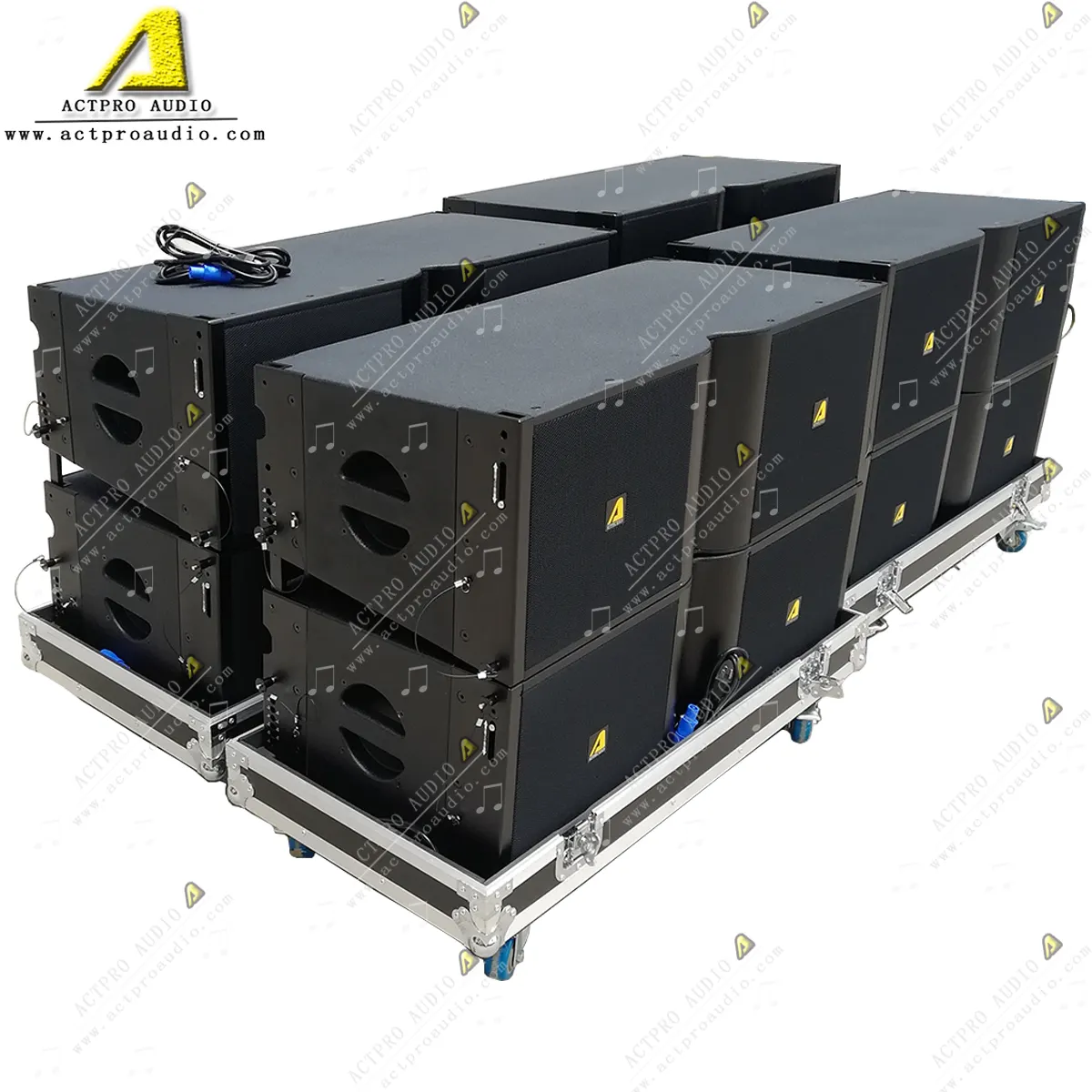 PA lautsprecher dual 12-zoll linear array system, aktive dual 18-zoll subwoofer outdoor leistung system Sound Equipment/Amplifiers