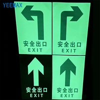 Lámina Prismática Reflectante de PVC/PET Fotoluminiscente YEEMAX OEM, Cinta de Seguridad Vial Autoadhesiva Imprimible que Brilla en la Oscuridad