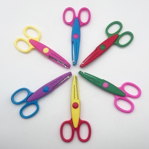 Tự làm thủ công an toàn cắt thép không gỉ kéo giấy cho trẻ em nghệ thuật chuyên nghiệp ren Zig Zag cạnh răng cưa đa chức năng - Product Image 5