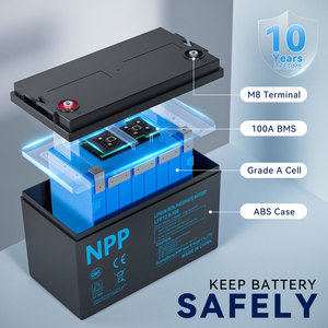 Batería de estado sólido NPP 12.8V/12V 50Ah/100Ah/150Ah/200Ah 1-2.5kWh con BMS integrado, ciclo profundo, caja DIY LiFePO4, 3 años de garantía - Product Image 4