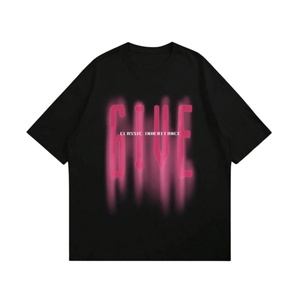 Men's Oversized 100% Cotton Round Neck T-Shirt Short Sleeve Letter Print Graphic Summer Tops Light Knitted Fabric - Product Image 1