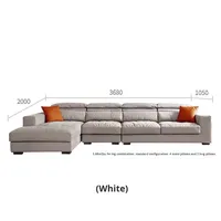 Ensemble canapé sectionnel moderne simple nordique-italien Designer tissu d'angle de salon minimaliste de luxe éponge lavable amovible