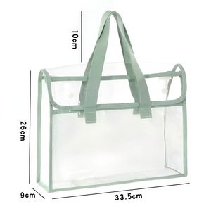 <strong>PVC</strong> Clear <strong>File</strong> Bag Waterproof Folder Document Bag for Student School Supplies - Product Image 6