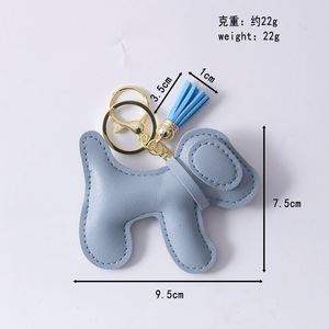 Luxury PU Leather Animal Dog Key Chains Handbag Charms <b>Backpack</b> Pendant Accessories Bag Keychain - Product Image 3