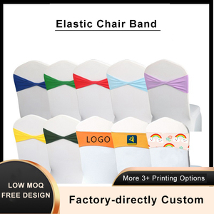Banda de silla de Spandex con nombre de empresa de logotipo para exposición comercial patrón personalizado de negocios - Product Image 2