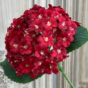 Vente directe en gros de magnifiques fleurs artificielles en soie bordeaux, décoration rétro pour mariage et jardinage, pour la fête des mères - Product Image 6