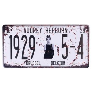 Sublimation personnalisée Logo rétro Vintage Route 66 voiture numéro de licence en métal étain signe affiche <span class=keywords><strong>plaque</strong></span> <span class=keywords><strong>Plaque</strong></span> pour la maison Bar Garage signes - Product Image 5