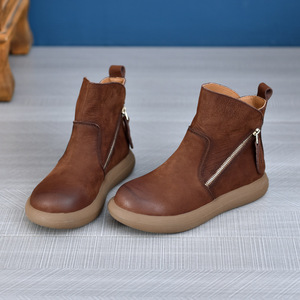 Pour Martin femmes Style britannique bottines 2024 nouveau rétro mode tout match court maigre plat chaussons printemps automne - Product Image 6