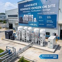 Générateur d'oxygène PSA intégré pour l'alimentation en gaz des torches de découpe de billettes d'acier – Unité de système de générateur d'oxygène PSA