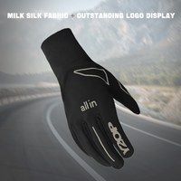 Guantes de Motocross Personalizados de Fábrica para Verano, con Pantalla Táctil, Transpirables, Resistentes al Viento, Ligeros, de Tela de Seda de Leche, con Franja Reflectante
