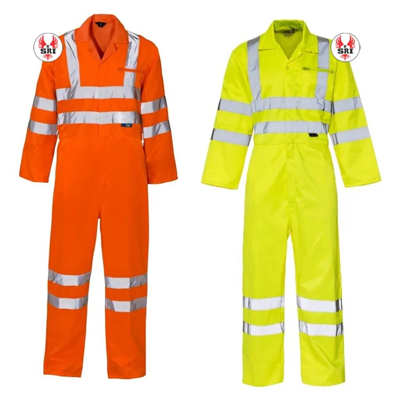 Hi vis Viz pakaian kerja keselamatan Coverall Overall Boiler Suit perlindungan seluruh badan