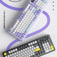 Teclado Mecánico para Juegos OEM Ajazz AK980, Programable, Pantalla, 91 Teclas, RGB, Inalámbrico, Tamaño Completo, USB-C, 8000 mAh