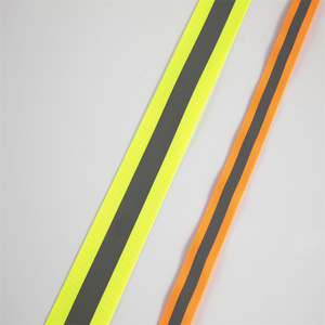 Chất lượng cao tùy chỉnh may phản quang vest TRIM dệt cầu vồng <span class=keywords><strong>Nylon</strong></span> <span class=keywords><strong>Webbing</strong></span> trên vải - Product Image 3